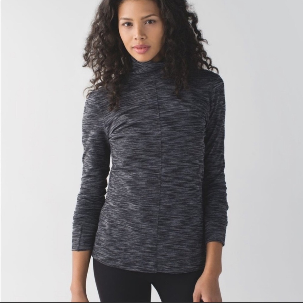 Lululemon &go take off long sleeve heathered black